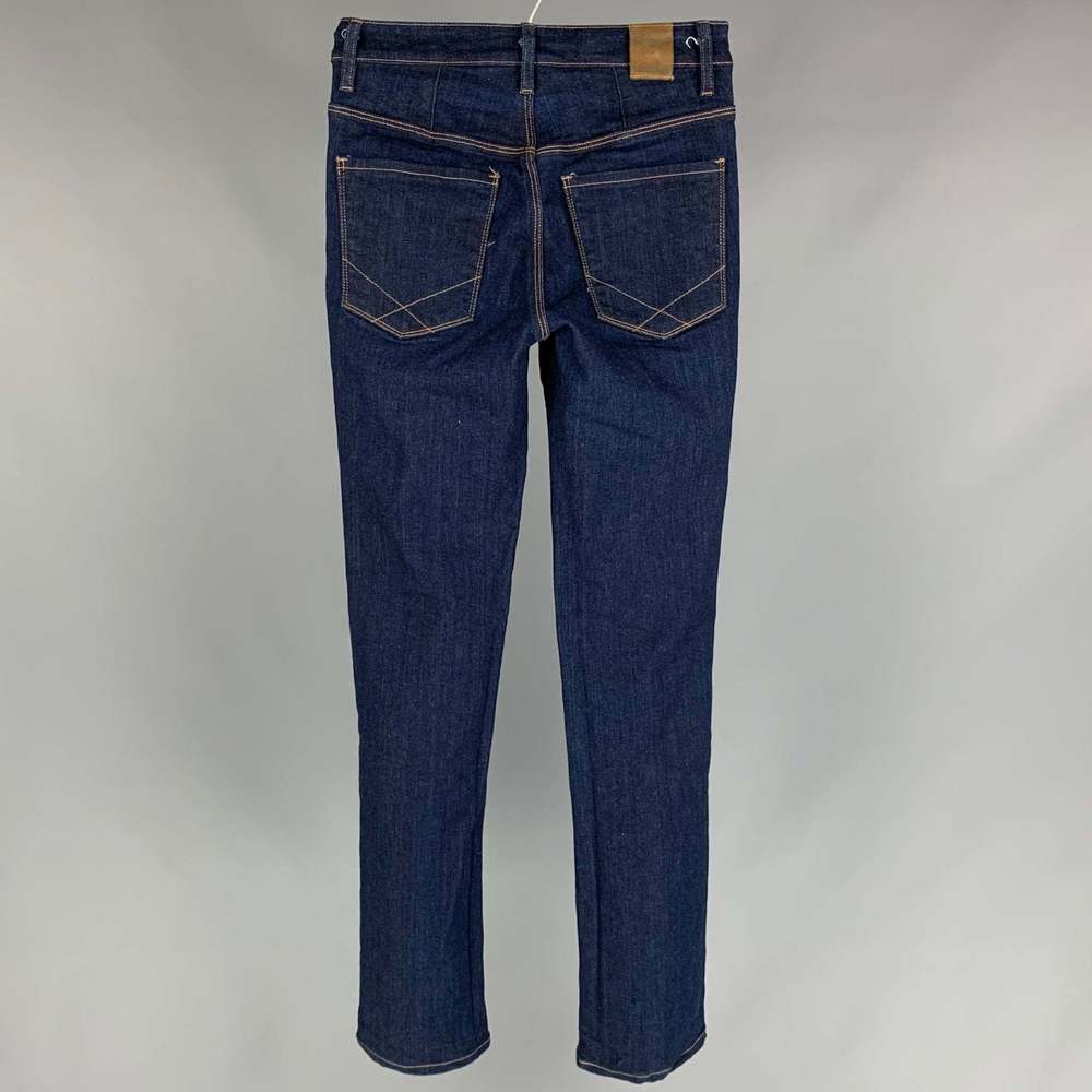 RALEIGH Indigo Cotton Blend Denim Straight Jeans - Picture 2 of 5